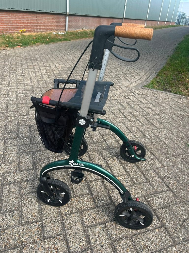 Saljol rollator inklapbaar - groen, Diversen, Rollators, Ophalen, Opvouwbaar, Gebruikt