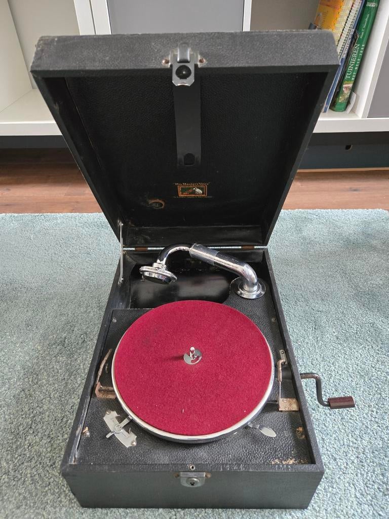 Antieke His Master's Voice Grammofoon Model 87A werkend!, Ophalen of Verzenden, Gebruikt, Platenspeler, Overige merken