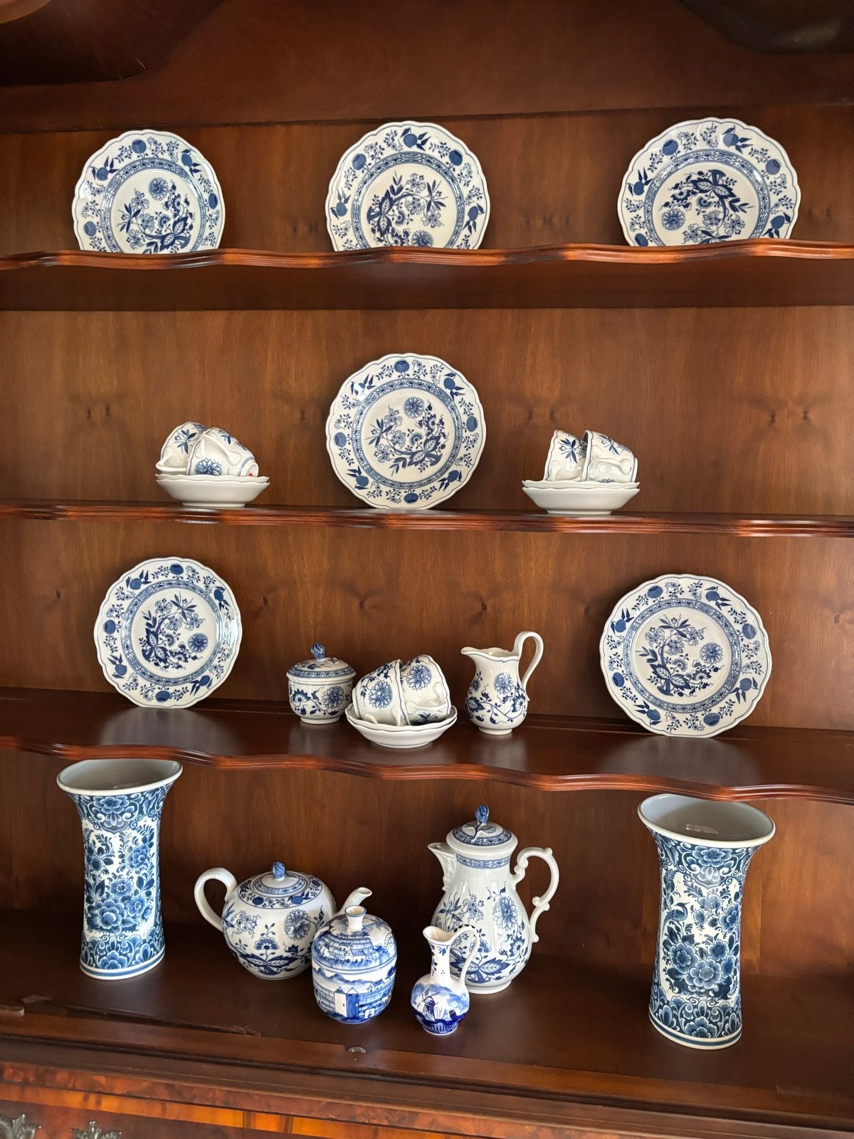 Prachtige Collectie delftsblauw servies vintage, Ophalen