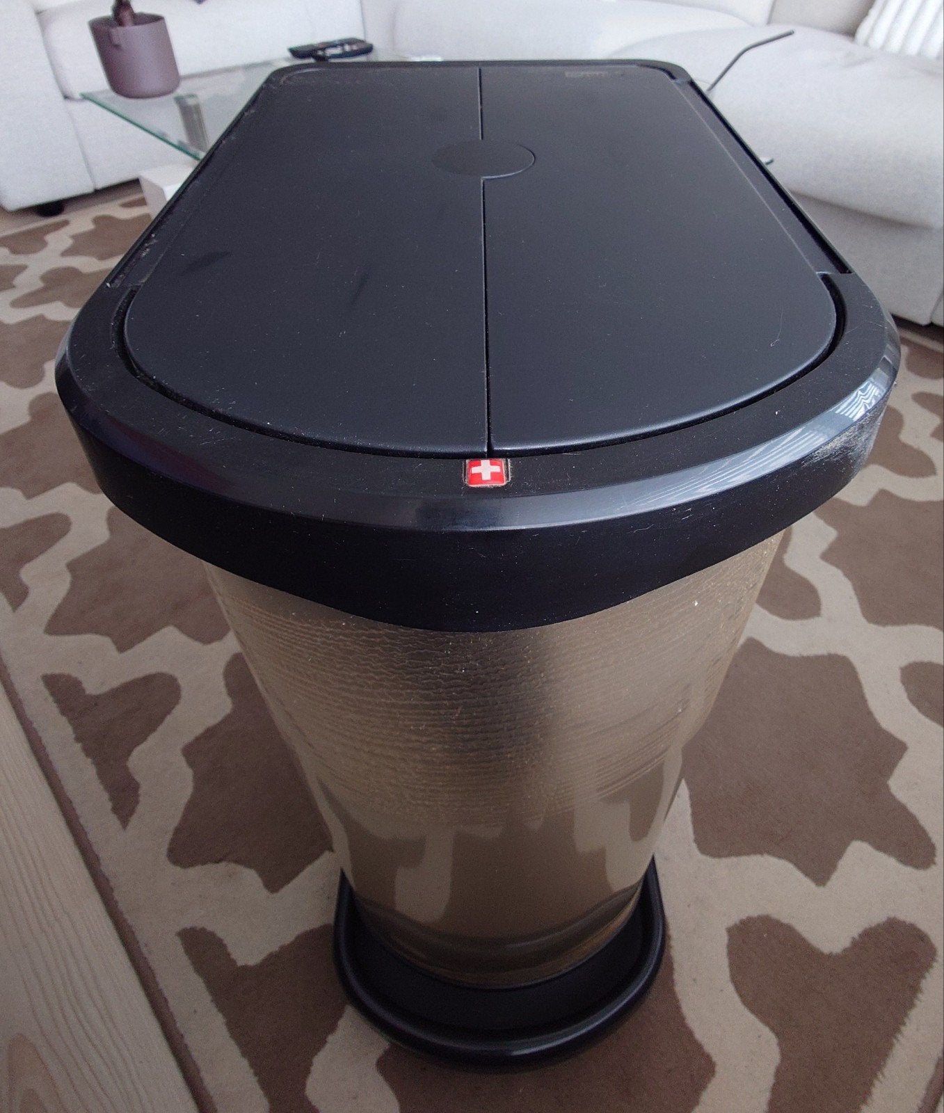 Rotho prullenbak 60 liter, 40 liter of meer, Ophalen of Verzenden, Gebruikt, Rvs