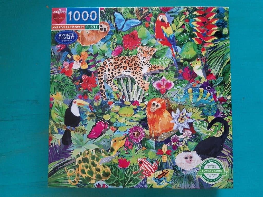 Puzzel Eeboo amazon rainforest, Ophalen, 500 t/m 1500 stukjes, Zo goed als nieuw, Legpuzzel