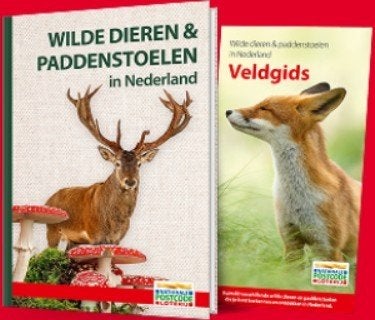 wilde dieren & paddenstoelen in Nederland (met veldgids), Boeken, Natuur, Postcodeloterij, Nieuw, Ophalen of Verzenden, Overige onderwerpen