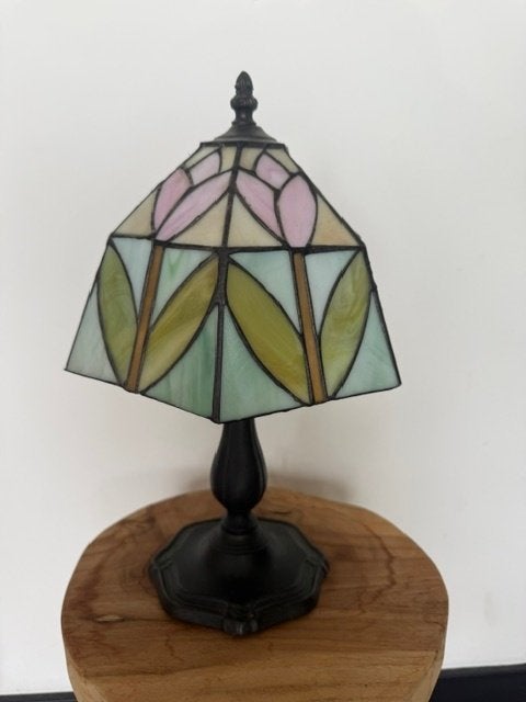 Tiffany tafel lamp Reproductie ca. 1980–1995.”, Ophalen of Verzenden