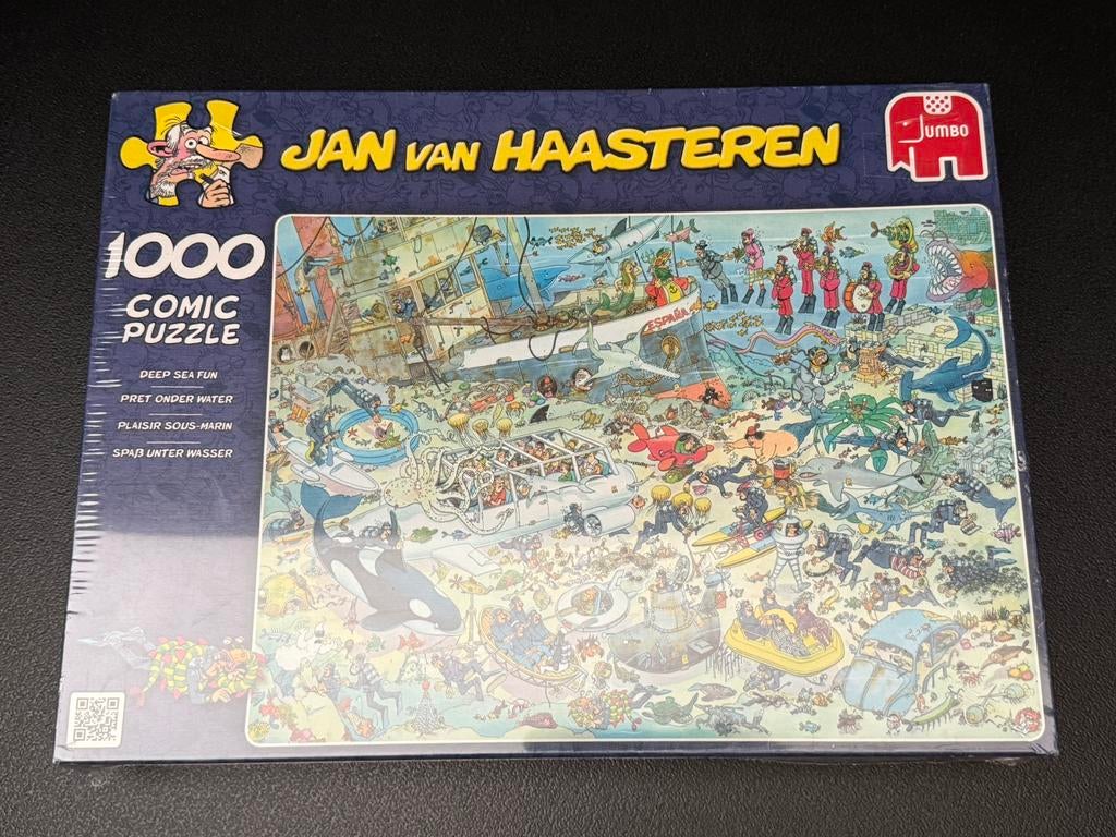 Jan van Haasteren - Pret Onder Water 1000 stukjes NIEUW, Ophalen of Verzenden, 500 t/m 1500 stukjes, Nieuw, Legpuzzel