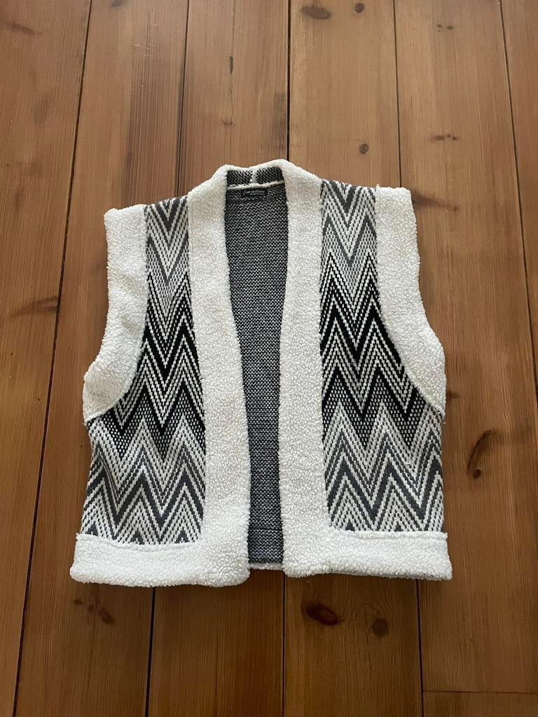Leuke zwartwitte gilet, maat 42, Ophalen of Verzenden, Maat 38/40 (M), Overige kleuren