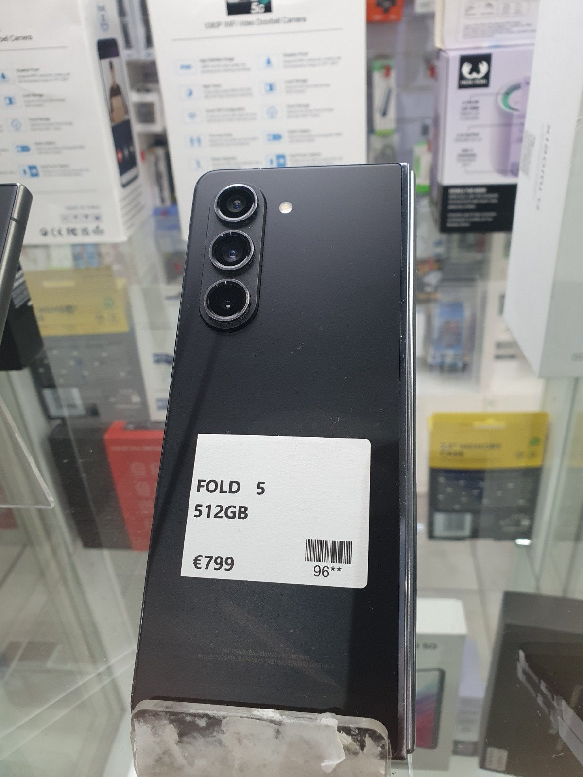 Samsung Z Fold 5 512gb 1 jaar garantie, Zwart, Zo goed als nieuw, Android OS, Zonder abonnement