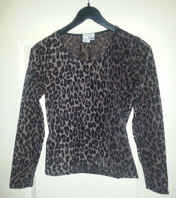 Supermooi en origineel tijger shirt, Maat 38/40 (M), Dolce & Gabbana, Bruin, Ophalen of Verzenden