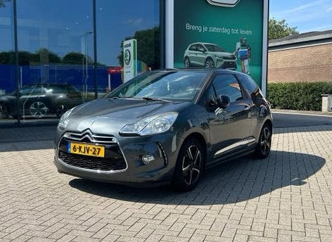 Citroën DS3 1.2 VTI 2013 Grijs, Auto's, Voorwielaandrijving, 40 €/maand, Zwart, 1199 cc