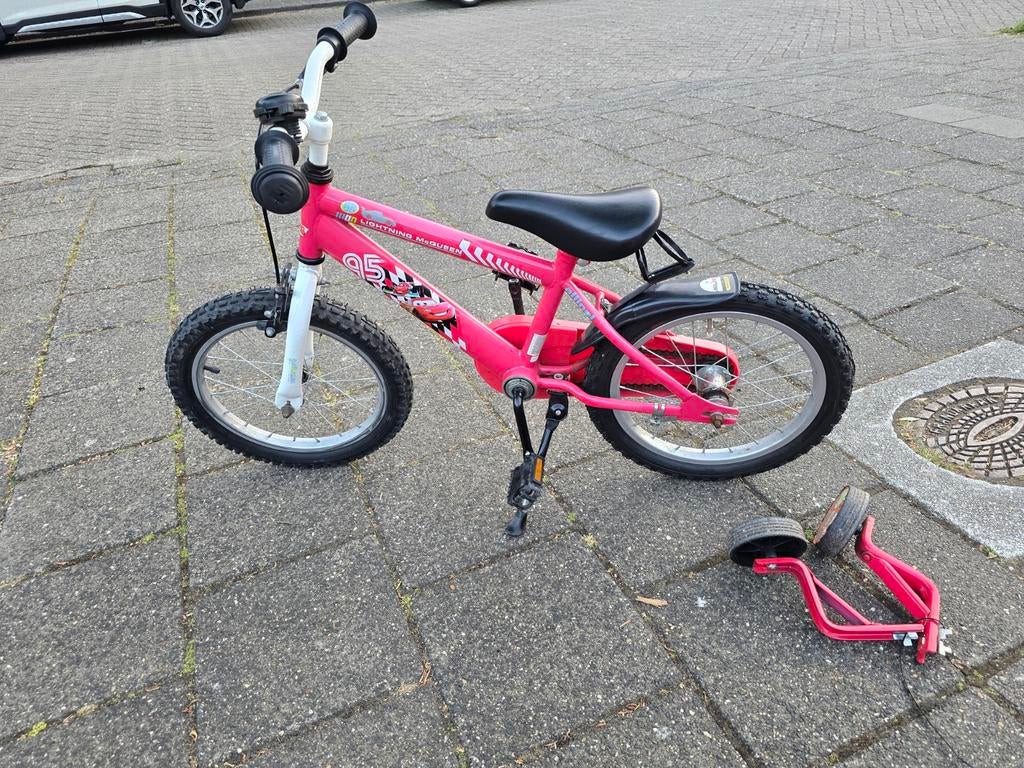 Cars fiets 16 inch, Ophalen, Terugtraprem, Gebruikt, Handrem