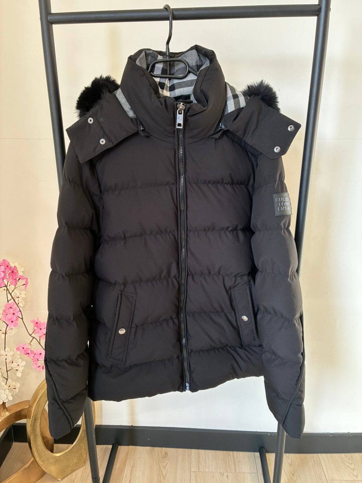 Zwarte Burberry jas, Maat 52/54 (L), Zwart, Nieuw, Ophalen of Verzenden
