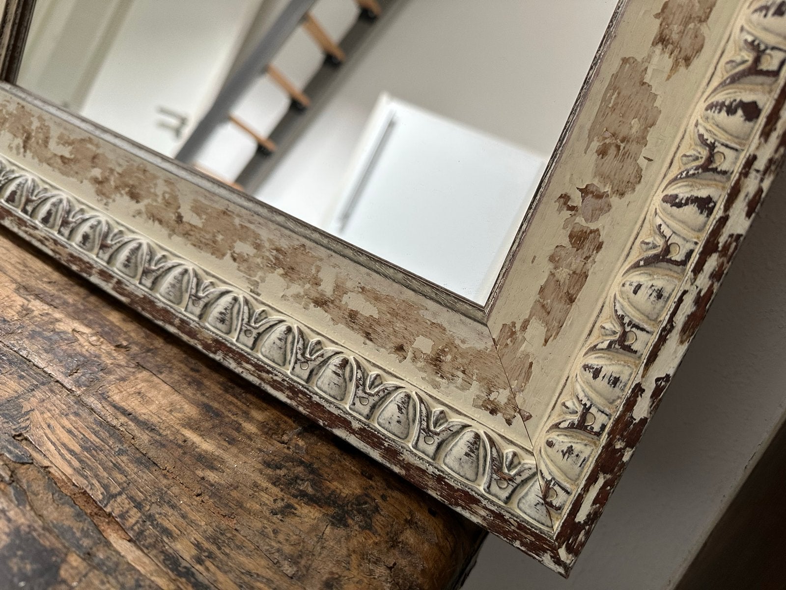 Set van 3 Drieluik Spiegels - Vintage Look 48x48 cm, Antiek en Kunst, Ophalen, Vierkant, Minder dan 50 cm, Minder dan 100 cm