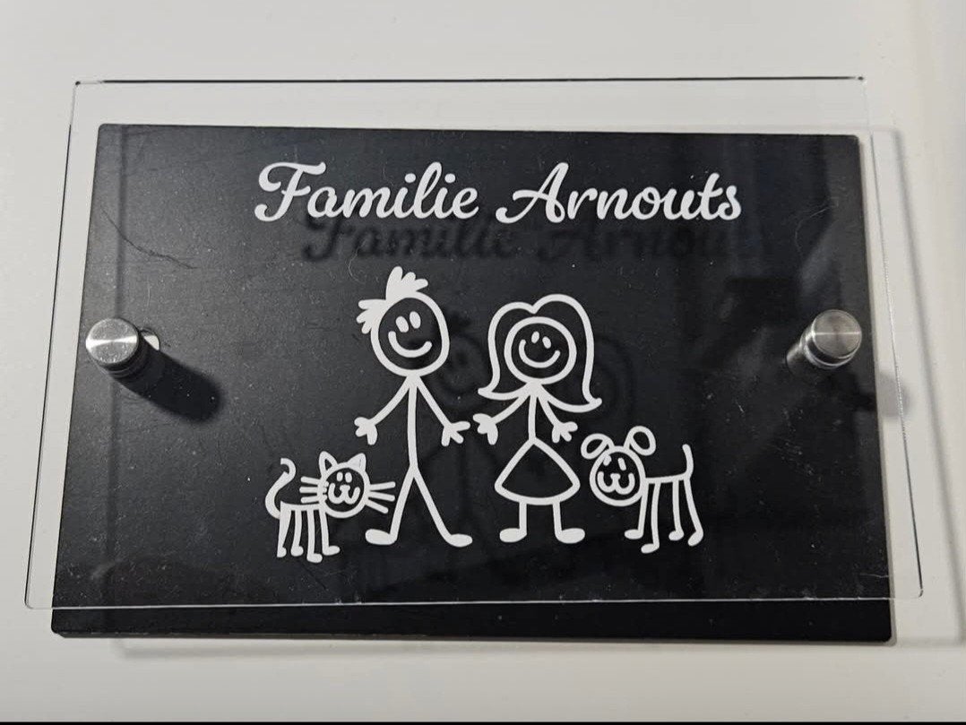 Naambord huis huisnummer familie gepersonaliseerd, Ophalen of Verzenden, Nieuw
