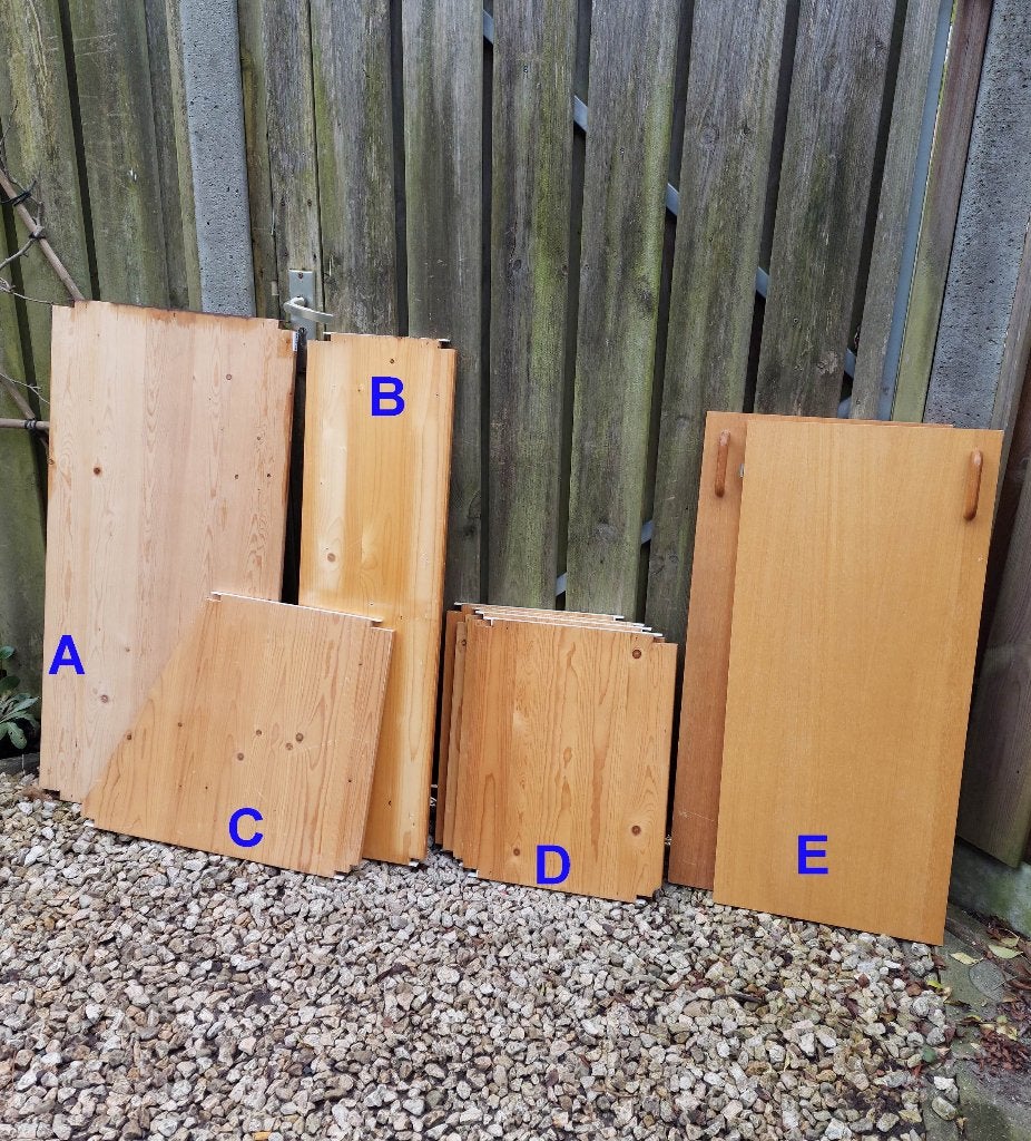 Partij  Lundia en Ikea Ivar planken zijpanelen vanaf 4 euro, Ophalen, Gebruikt