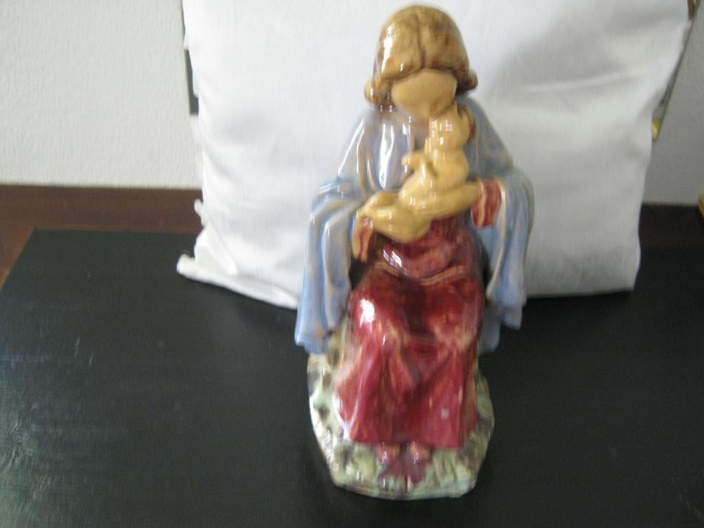 Antiek Keramiek Beeld van Maria met Kind., Antiek en Kunst, Antiek | Religie, Verzenden