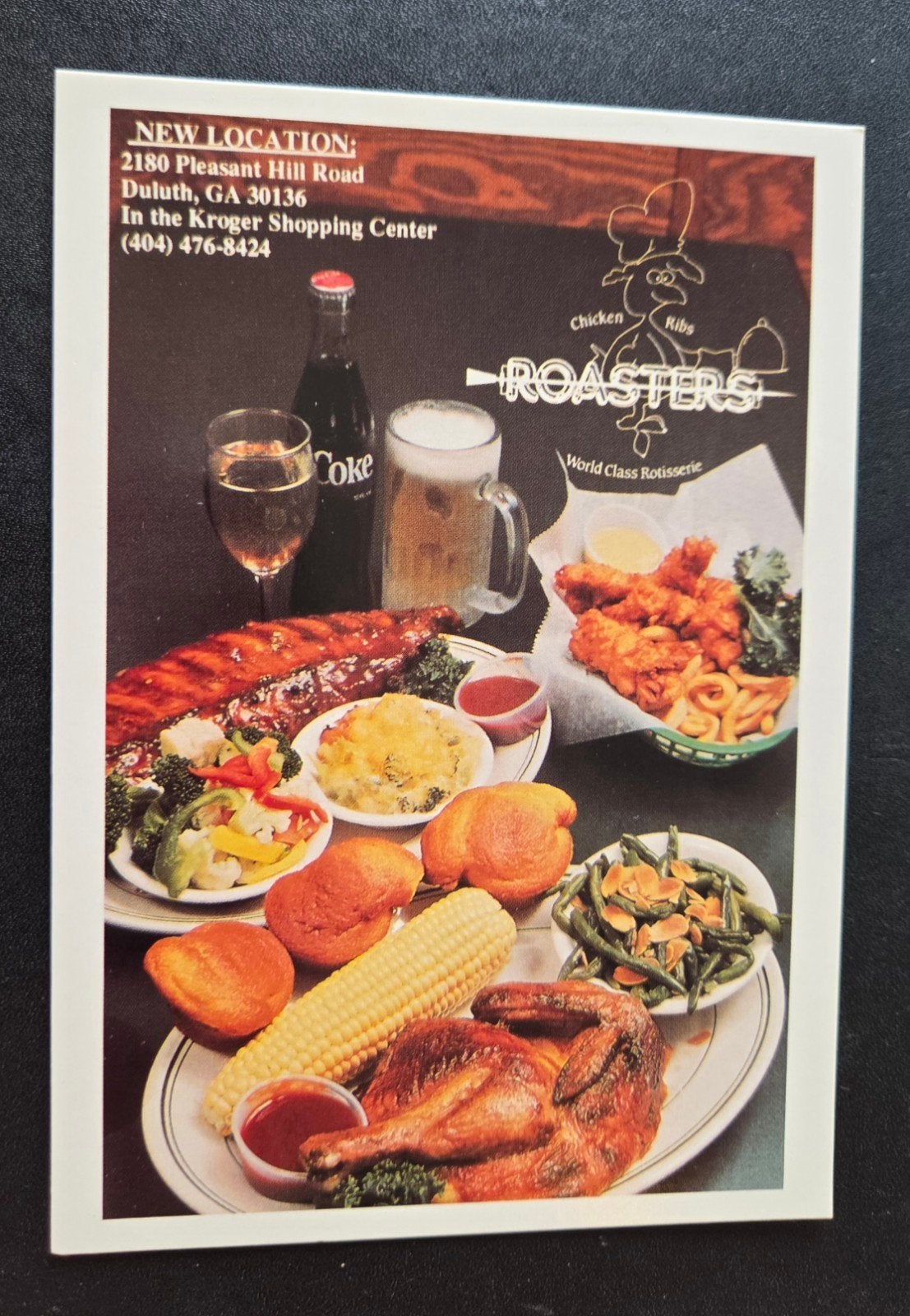 Vintage Ansichtkaart Roasters Restaurant USA, Verzenden, 1980 tot heden, Ongelopen, Buiten Europa