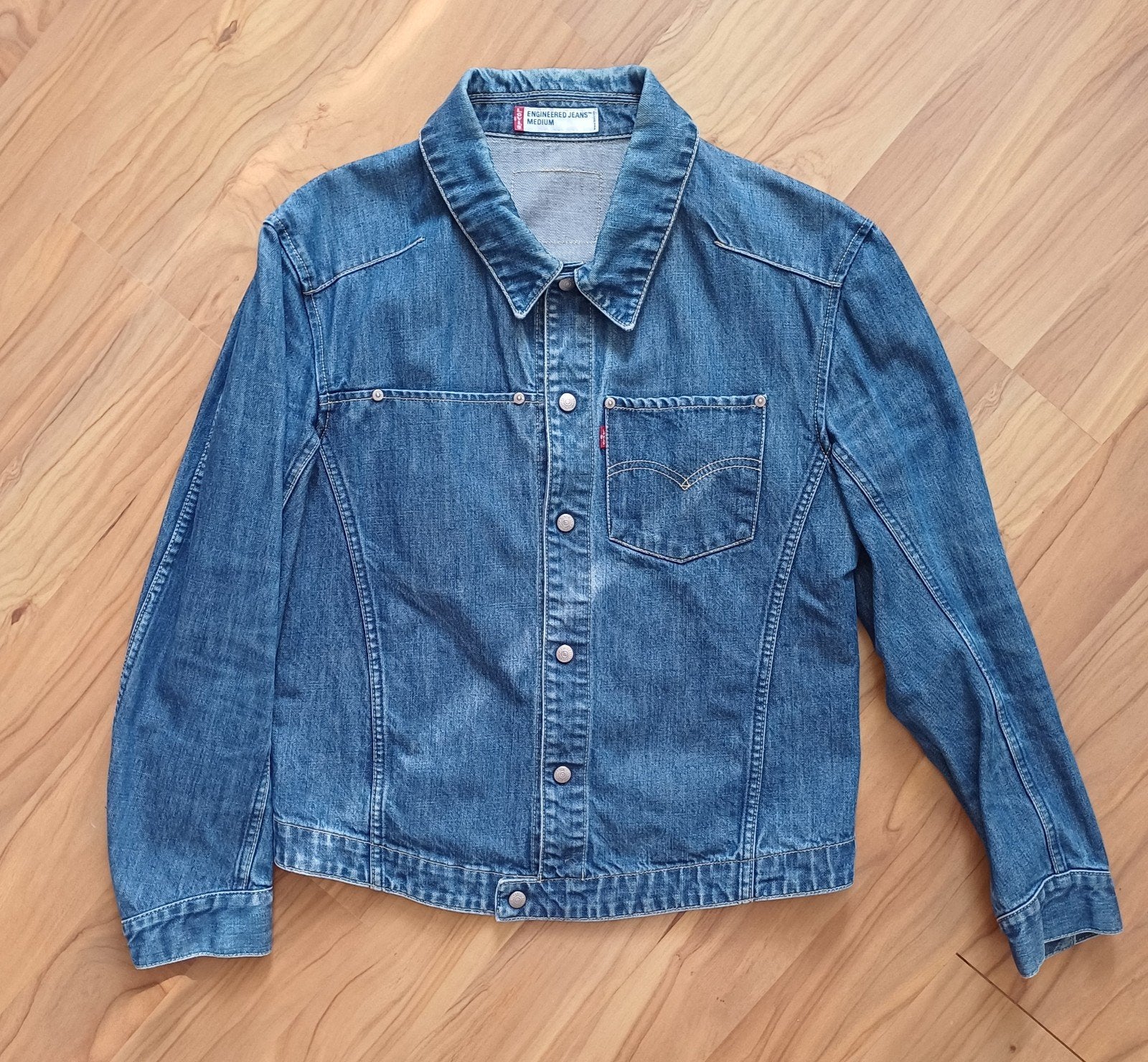 Levi's Engineered Jeans spijkerjas - Maat M, Ophalen, Gedragen, Blauw