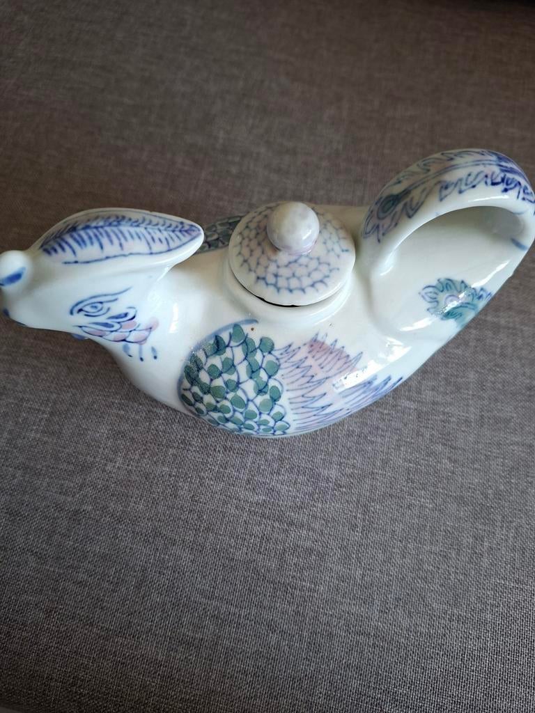 Vintage Chinese Porseleinen Theepot - Draak Design, Ophalen