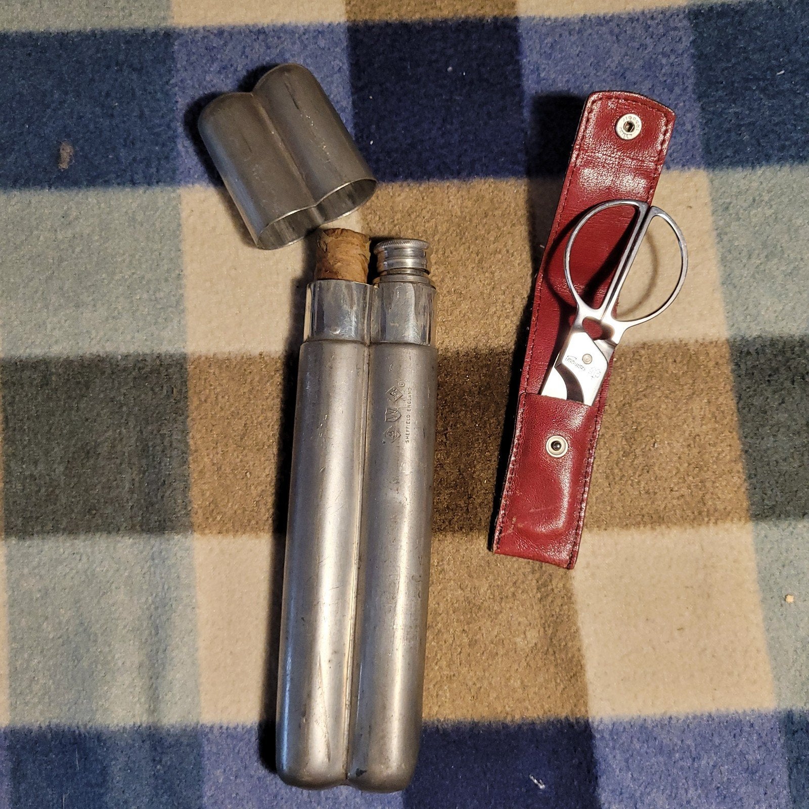 Cigarenhouder met flask en knipper - Sheffield England, Ophalen of Verzenden, Gebruikt