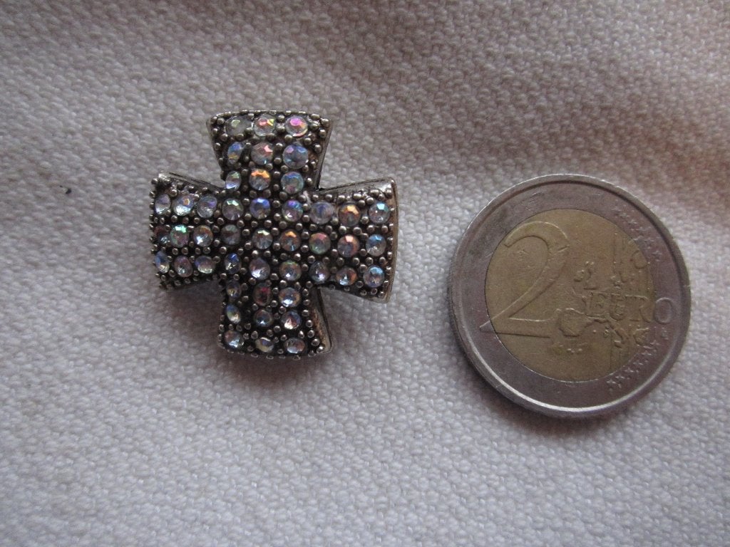 40.   Oude broche, Maltezer kruis, Ophalen, Overige materialen, Broche