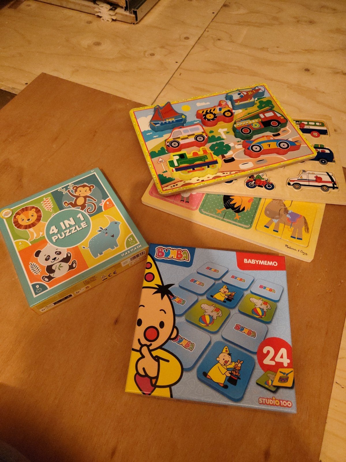 Leuk speelgoedpakket voor 1-2 jarigen (puzzels, memo), Ophalen of Verzenden, Gebruikt, Overige typen
