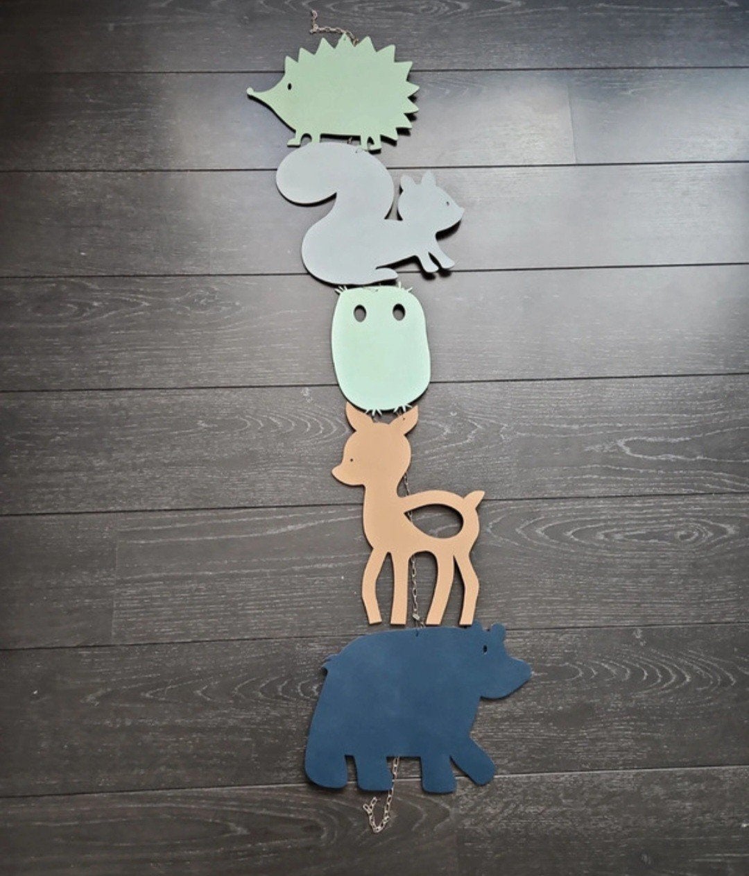 Houten dieren slinger, Ophalen, Gebruikt, Handgemaakt, Wanddecoratie