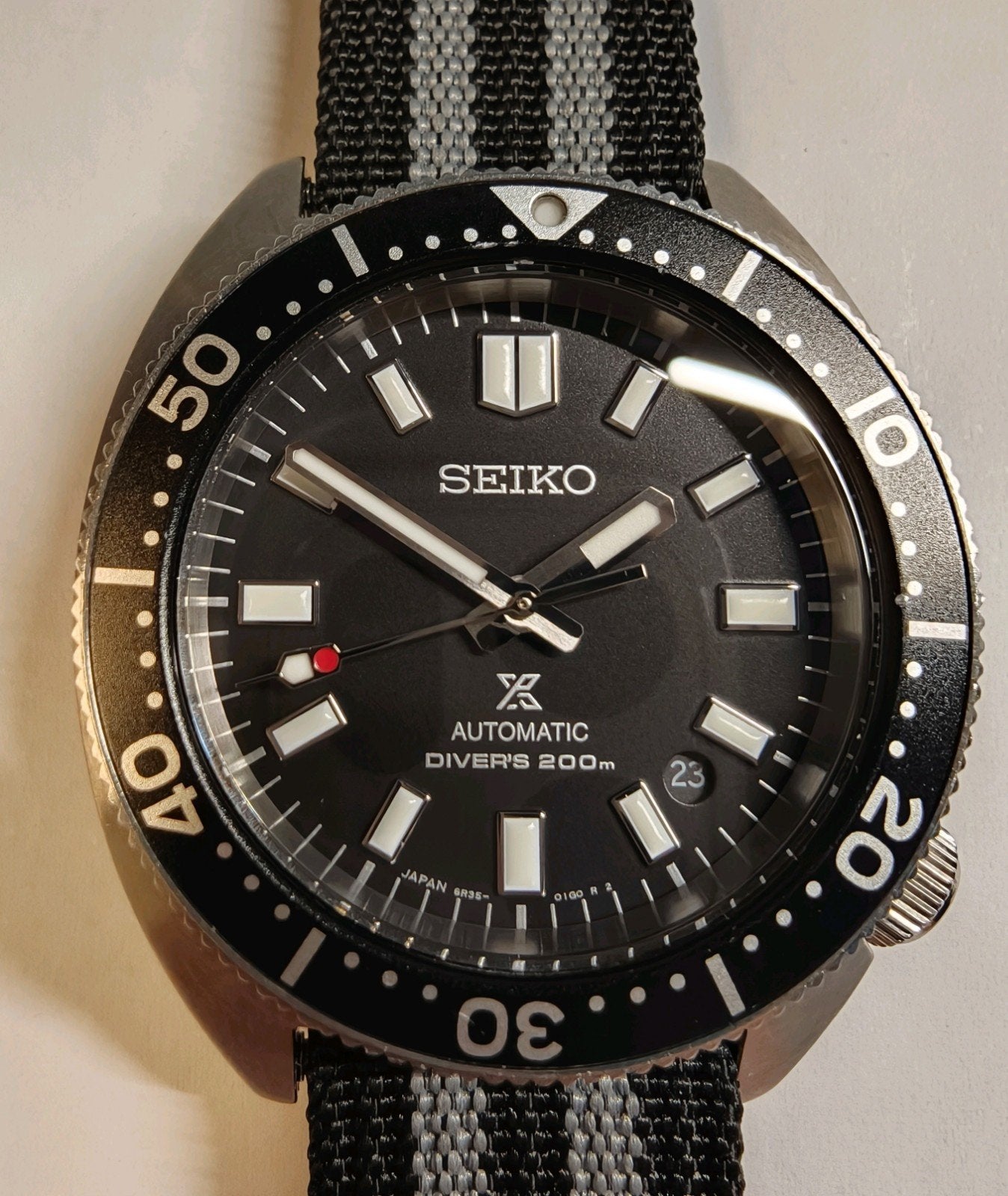 Seiko SBP317j1 "slim turtle" met extra banden, Sieraden, Tassen en Uiterlijk, Horloges | Heren, Gebruikt, Staal, Polshorloge, Ophalen of Verzenden