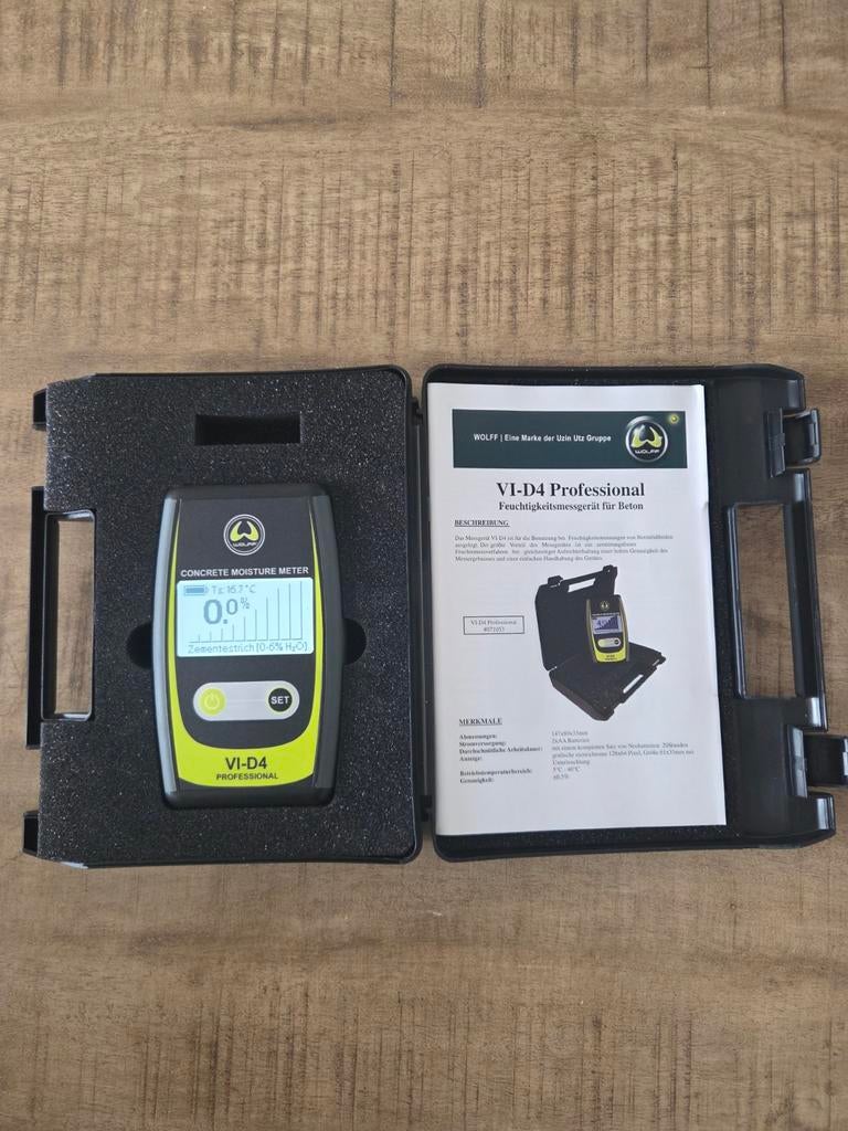 Vochtmeter Wolff VI-D4 Professional (indicatie vochtmeter), Doe-het-zelf en Verbouw, Meetapparatuur, Ophalen of Verzenden, Nieuw