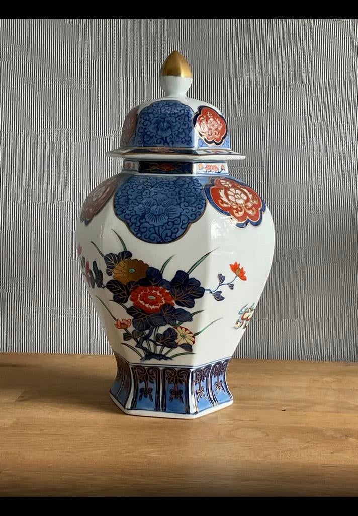 Japanse Imari Porseleinen Voorzien Vaas, Ophalen