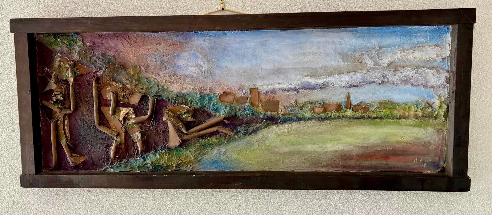 Uniek reliëf schilderij - Herman van Loon - Mixed Media, Ophalen of Verzenden