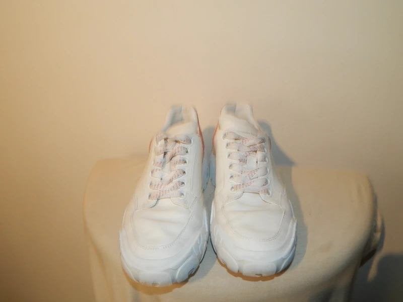Alexander McQueen Court trainers wit met roze accent 39, Verzenden, Wit, Alexander McQueen, Sneakers of Gympen
