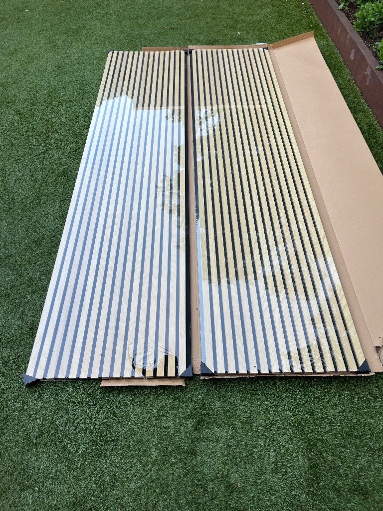 2x akoestische wandpanelen licht eiken 260cm, Ophalen, 260 cm, Nieuw, Wandbord of Wandpaneel