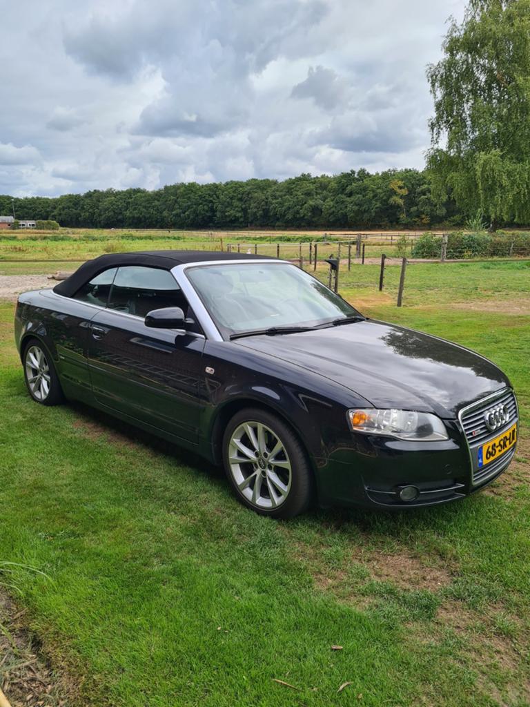 Audi S4 1.8 120KW Cabriolet 2006 Zwart, Auto's, Audi, Voorwielaandrijving, 4 cilinders, Cabriolet, 4 stoelen