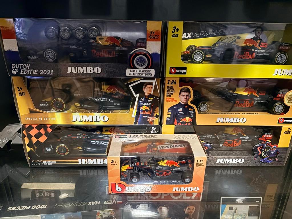 Max Verstappen jumbo autos + 1 brick lego auto, Verzamelen, Automerken, Motoren en Formule 1, Ophalen of Verzenden, Gebruikt, Formule 1