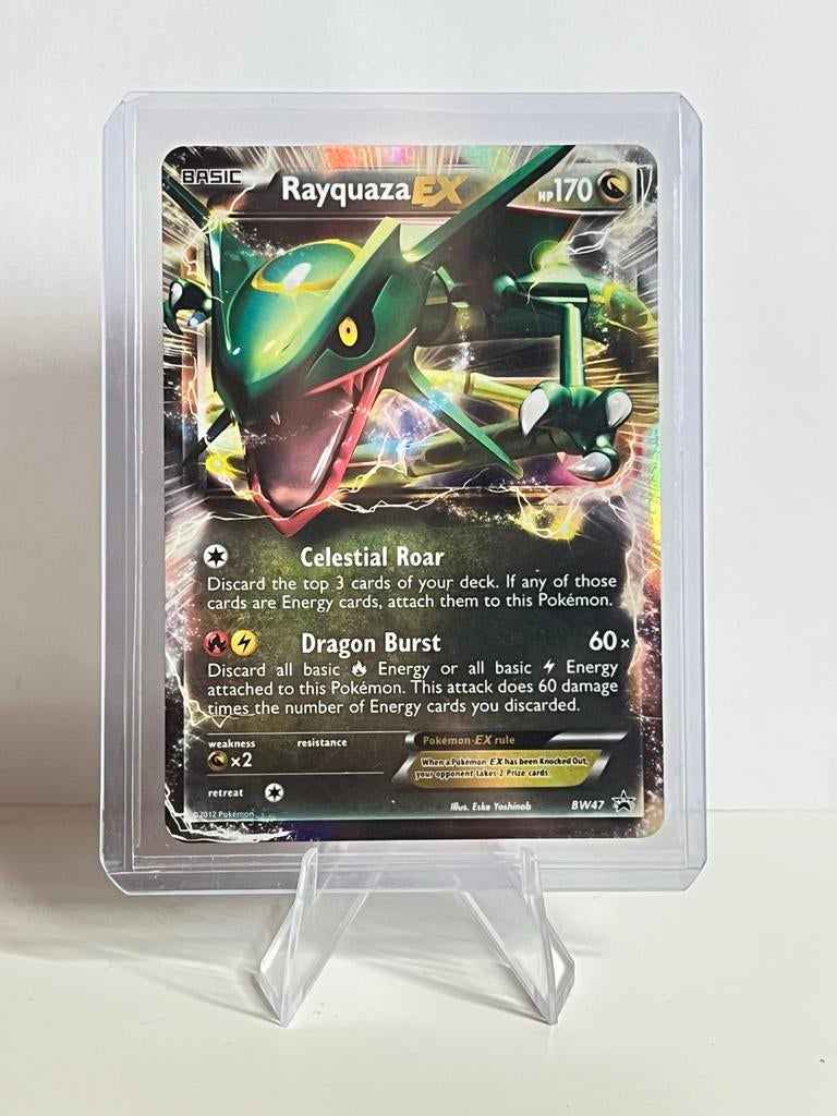 Rayquaza EX BW47 Black&White Promos, Ophalen of Verzenden, Zo goed als nieuw, Losse kaart, Foil