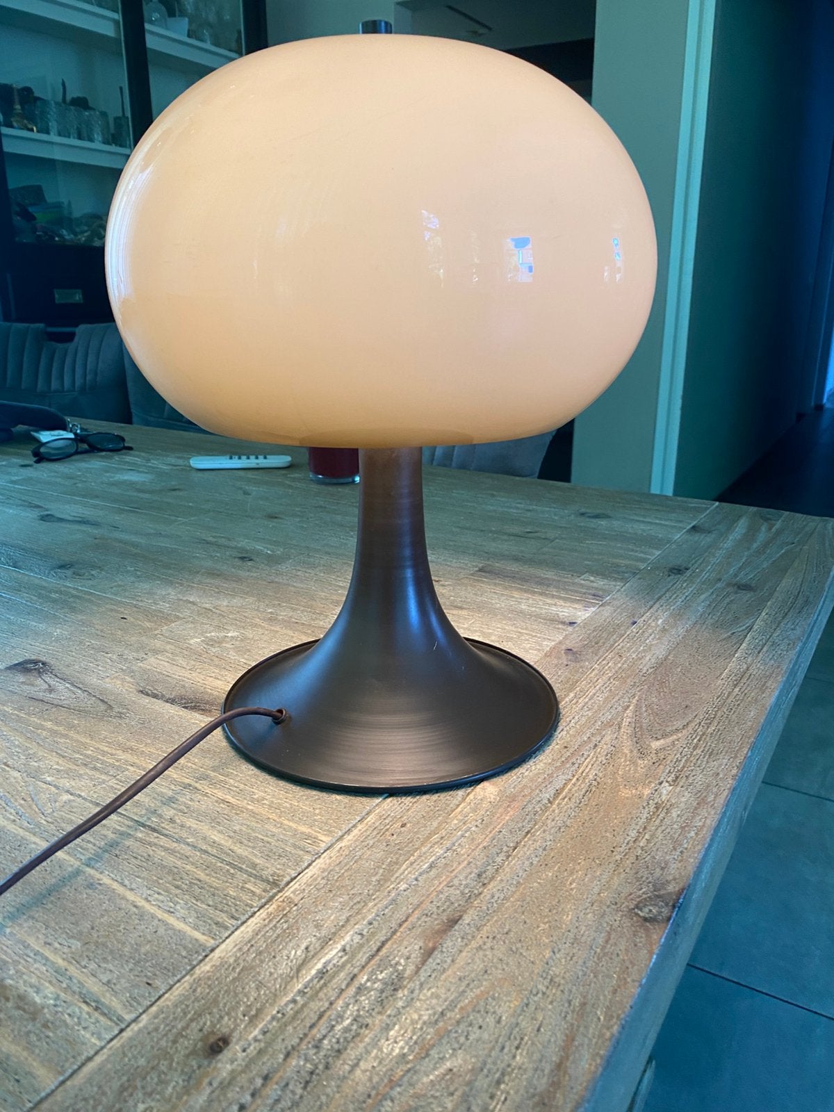 Vintage retro Dijkstra mushroom design lamp, Ophalen of Verzenden, Gebruikt, Design