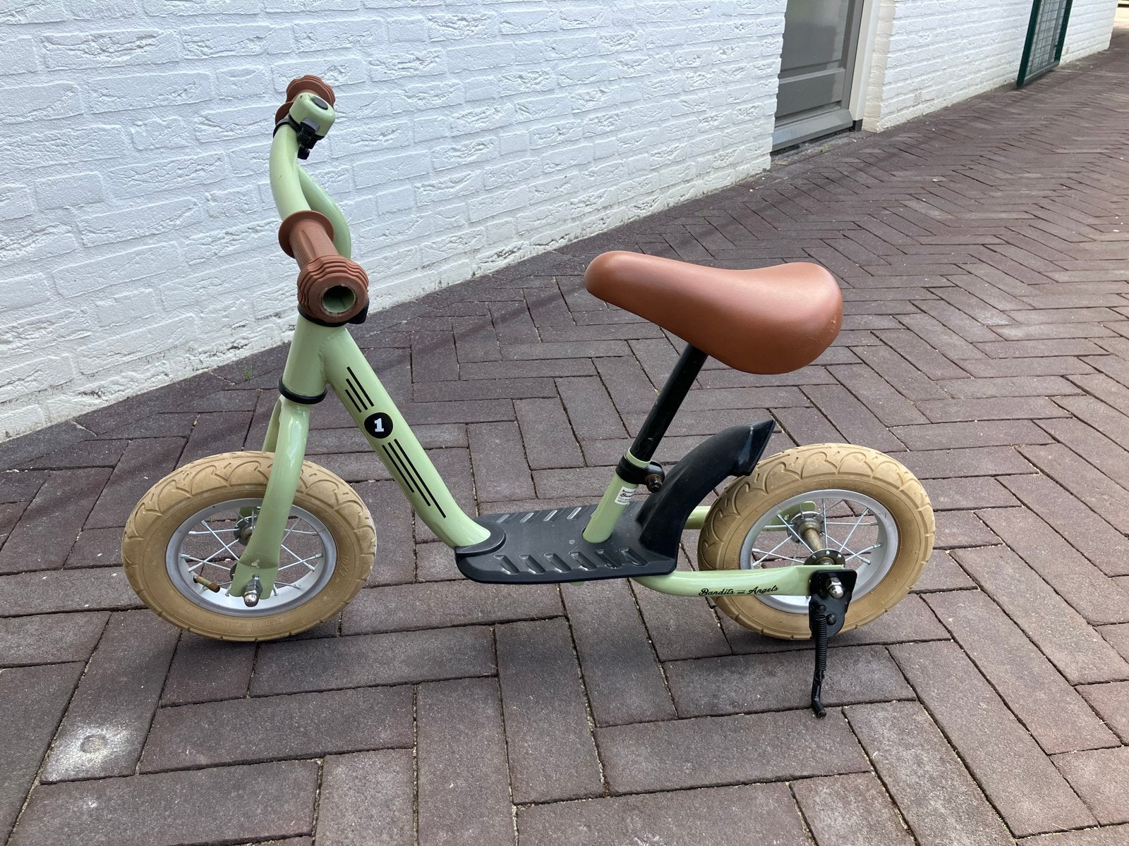 Bandits & Angels Starter loopfiets retro groen, Ophalen, Gebruikt, Minder dan 16 inch