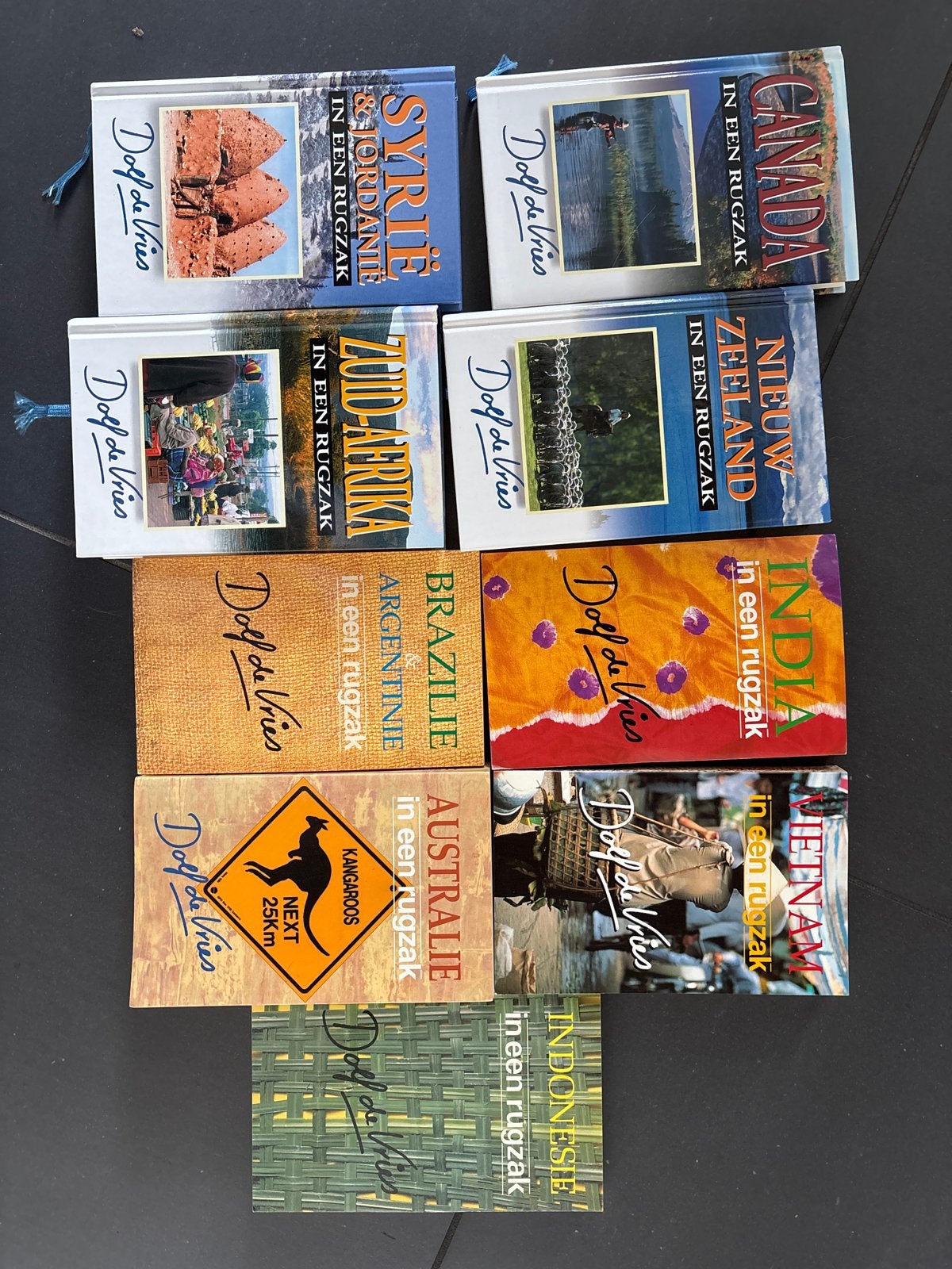Dolf de Vries reisgidsen 'In een rugzak' - Diverse landen, Boeken, Reisgidsen, Europa, Reisgids of -boek, Ophalen, Gelezen