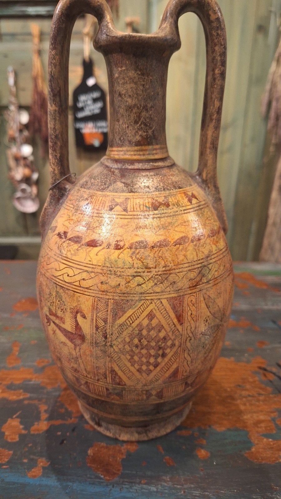 Griekse Museum Replica Amfora – Handgemaakt door C. Karmiris, Antiek en Kunst, Ophalen of Verzenden