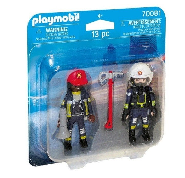 Playmobil 70081 set van twee brandweerlieden, Ophalen of Verzenden, Zo goed als nieuw