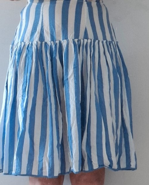 rok, Ophalen of Verzenden, Gedragen, Blauw, Onder de knie