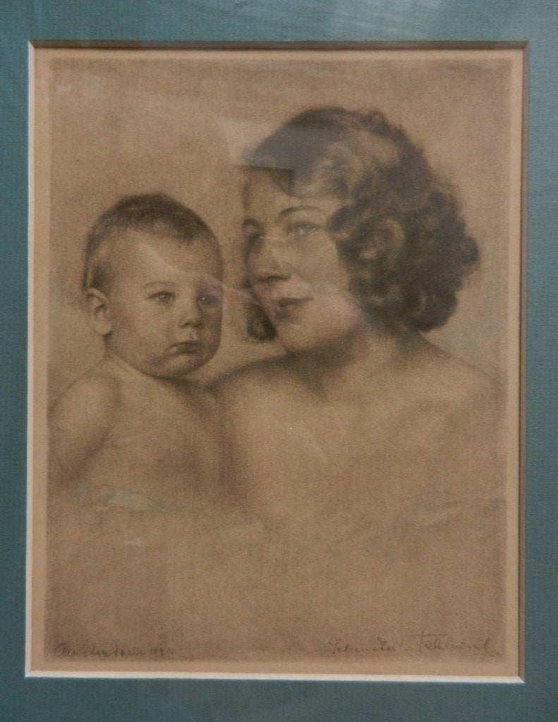 Fotolitho Moeder met kind Hermine Schindler Klebusch 1930, Antiek en Kunst, Kunst | Litho's en Zeefdrukken, Ophalen of Verzenden