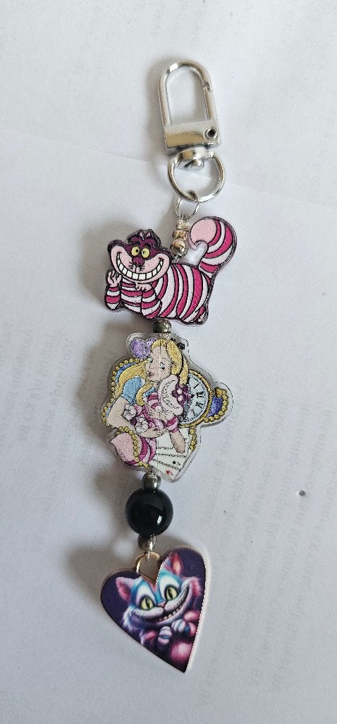 Alice in Wonderland Sleutelhanger - Cheshire Cat & Alice, Ophalen of Verzenden, Nieuw, Knuffel of Figuurtje