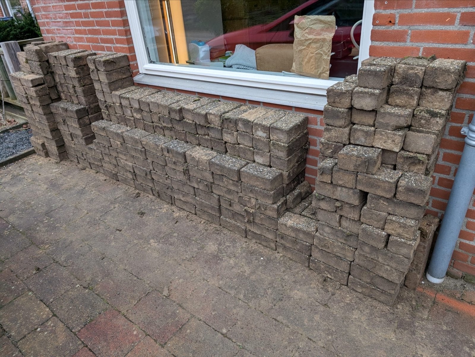 Betonklinkers - Gebruikt, Ophalen, Gebruikt, Klinkers, 10 m² of meer