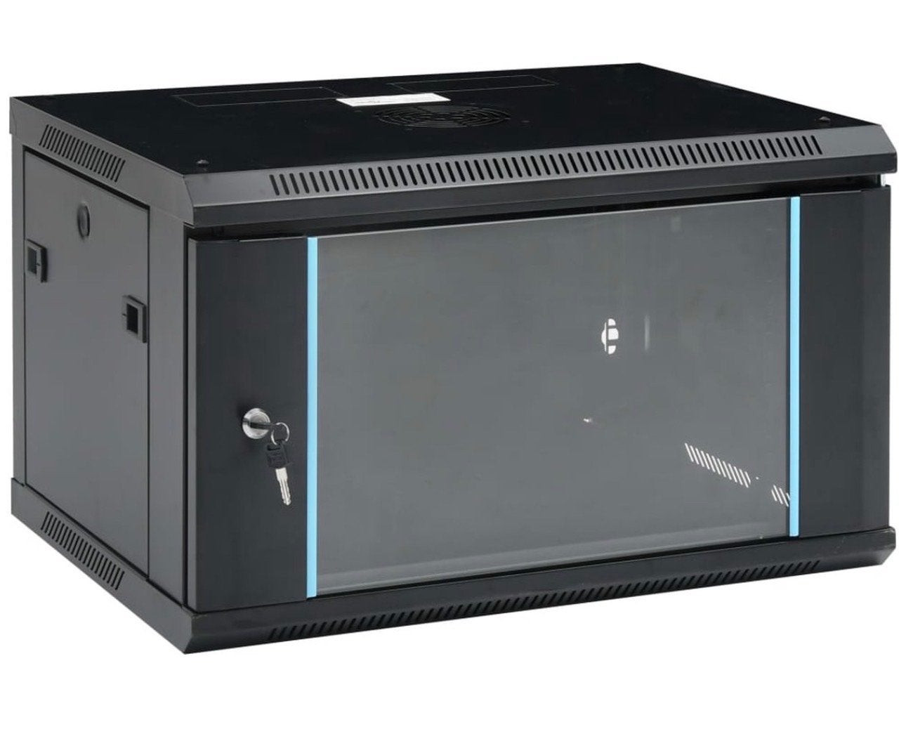 Patchkast - 6U - incl. veel extra's, Computers en Software, Serverkasten, Zo goed als nieuw, Glas, Plaatstaal, Ophalen of Verzenden