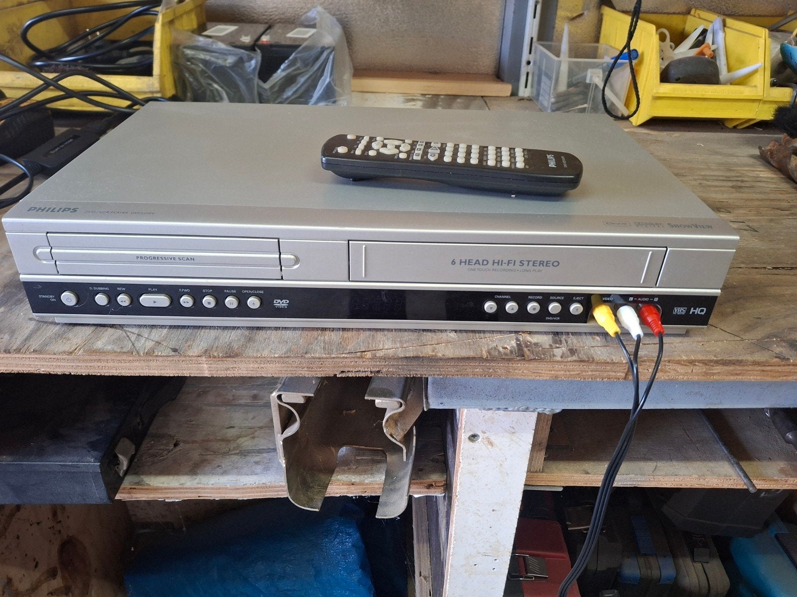 Philips VHS / DVD / CD speler DVP3350V met afstandsbediening, Audio, Tv en Foto, Ophalen of Verzenden, Gebruikt, Dvd-speler, Philips