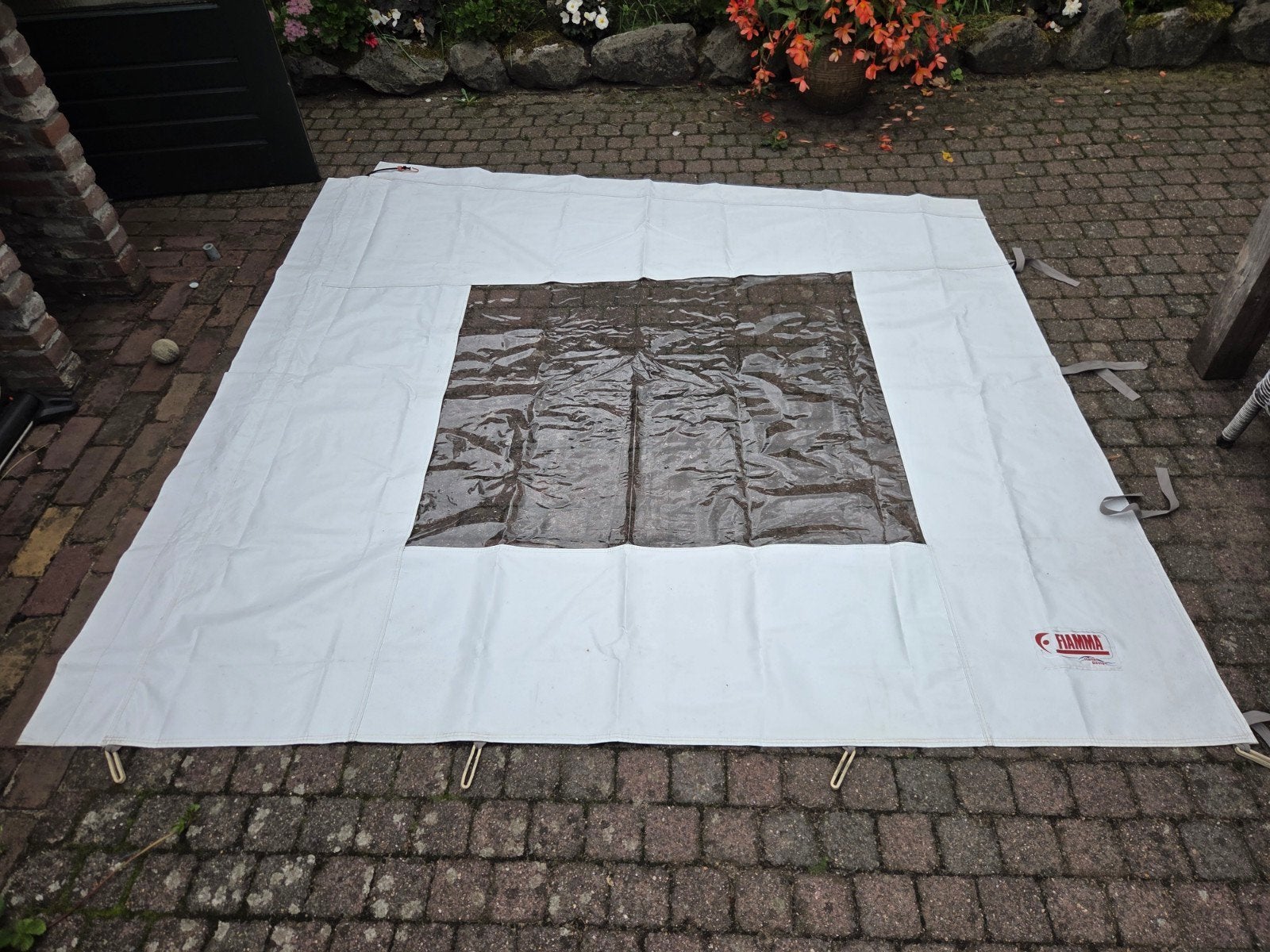 Fiamma zijwand voor zakluifel incl. rafter, Caravans en Kamperen, Ophalen, Gebruikt