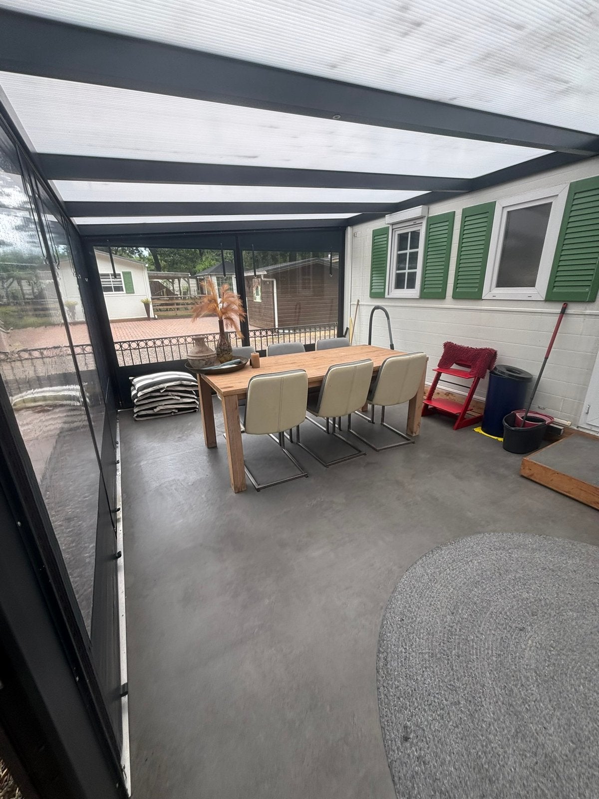 Luxe serre 10x3,5 meter incl zeilen en loopdeur, Tuin en Terras, Ophalen, Zo goed als nieuw, Serre