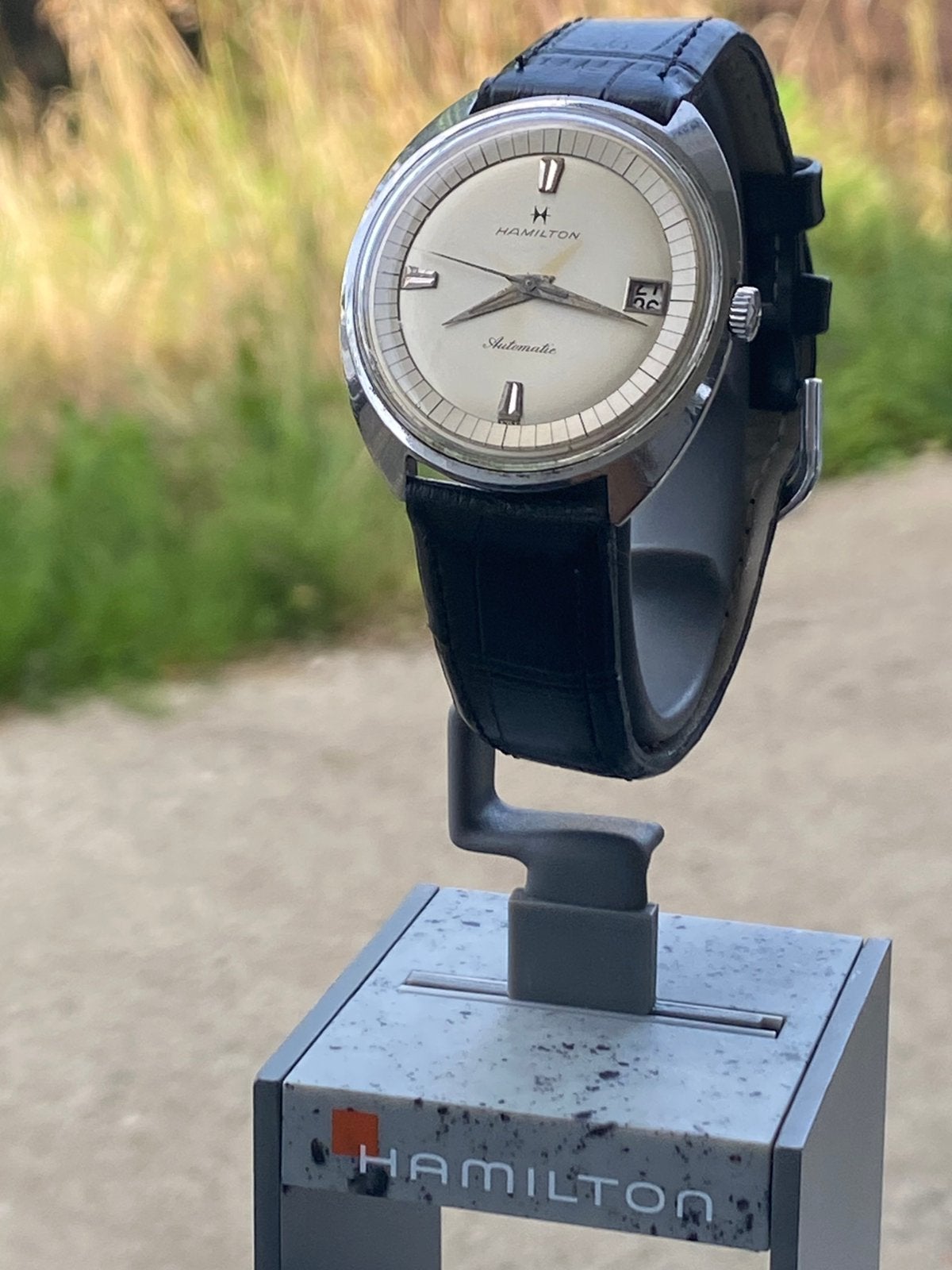 Hamilton Deadline Automatic C-Shape ‘60, Sieraden, Tassen en Uiterlijk, Horloges | Heren, Overige merken, Staal, Polshorloge, Ophalen of Verzenden