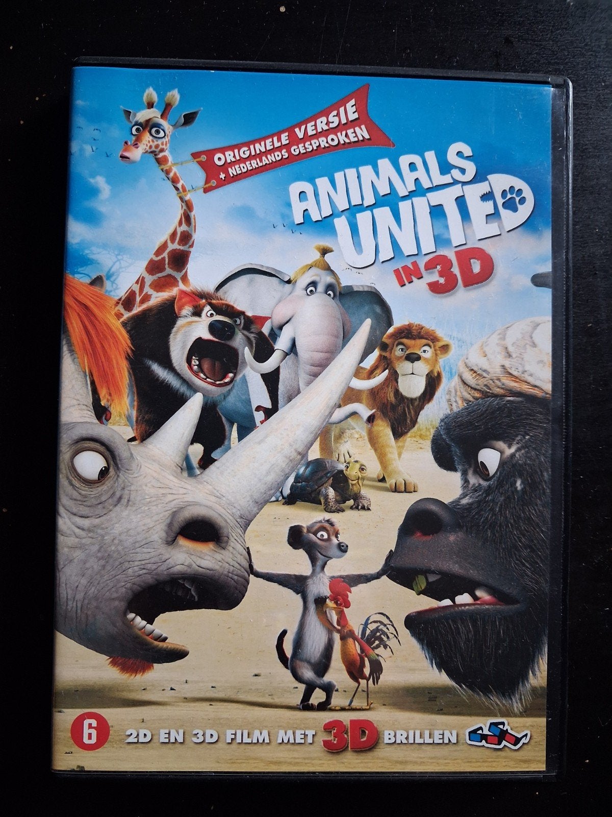 Animals United in 3D (DVD) - Originele Versie + NL Gesproken, Animatie, Ophalen of Verzenden, Zo goed als nieuw, Vanaf 6 jaar