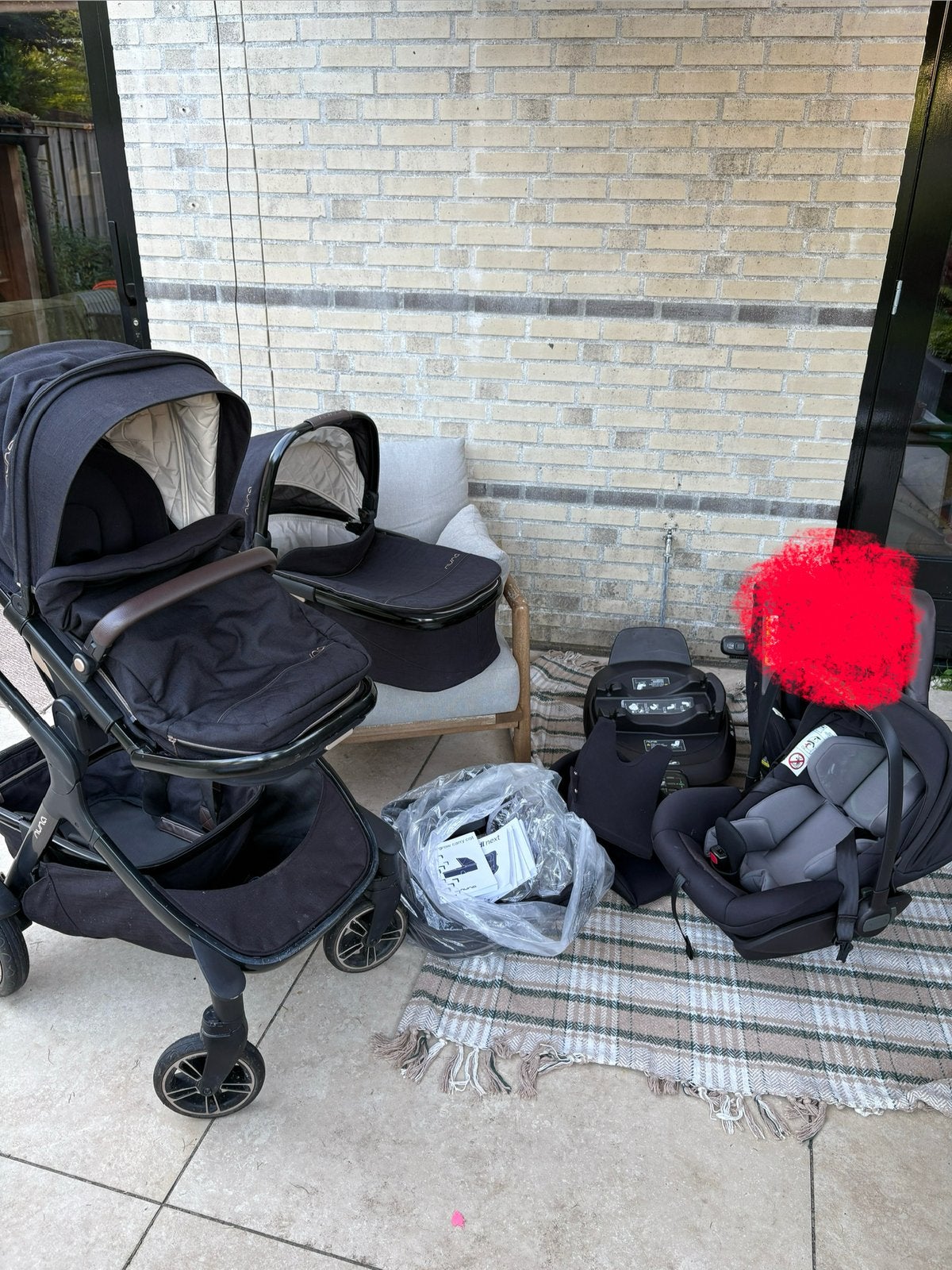 Nuna demi grow kinderwagen en autostoel complete set, Gebruikt, Verstelbare duwstang, Ophalen, Kinderwagen